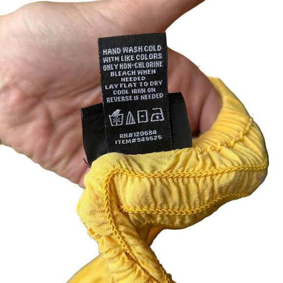 Torrid Women's Yellow Spaghetti Strap Embroidered Floral Tunic Top Size 2 - Picture 7 of 12